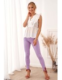 Pantaloni dama din denim lavanda 367 - Magazin online - Boutique